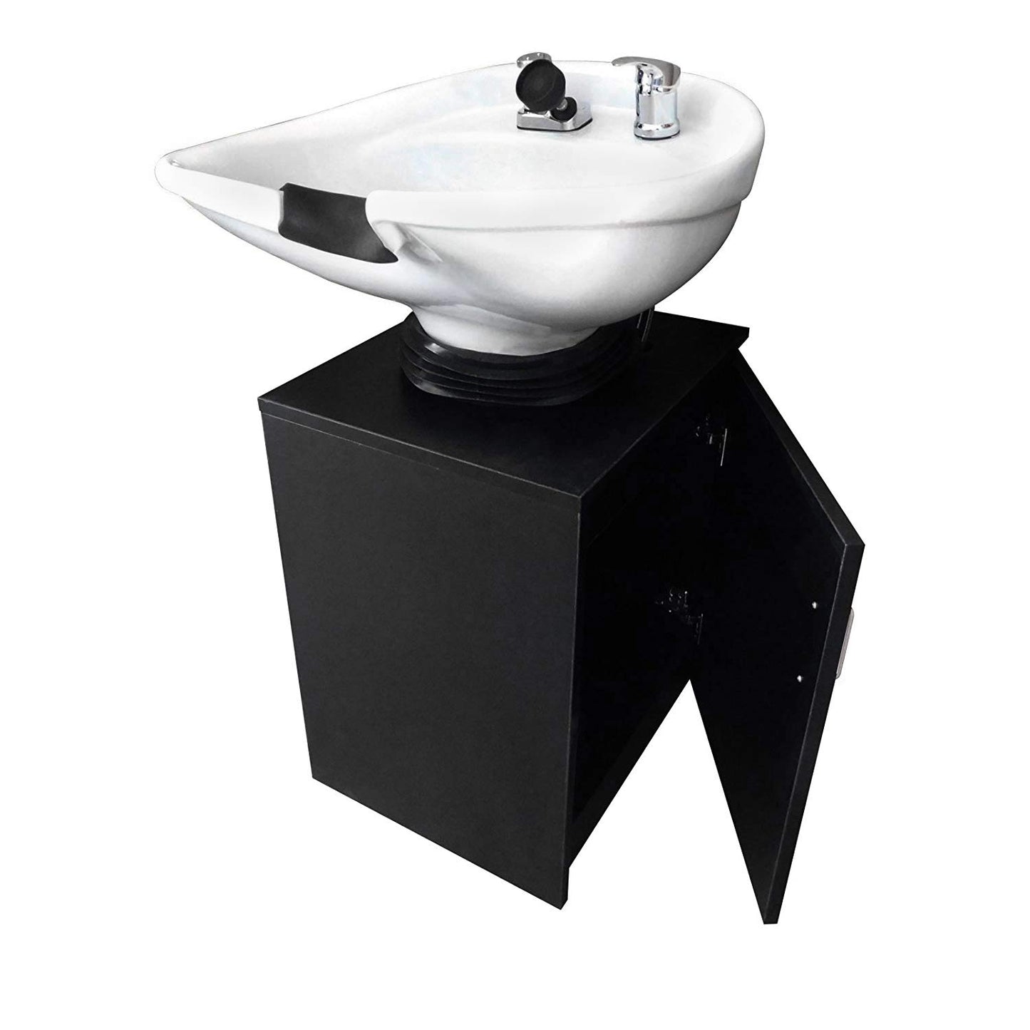 White Smoke White Ceramic Beauty Salon Backwash Shampoo Bowl Salon Sink with Shampoo Cabinet TLC-W07TC