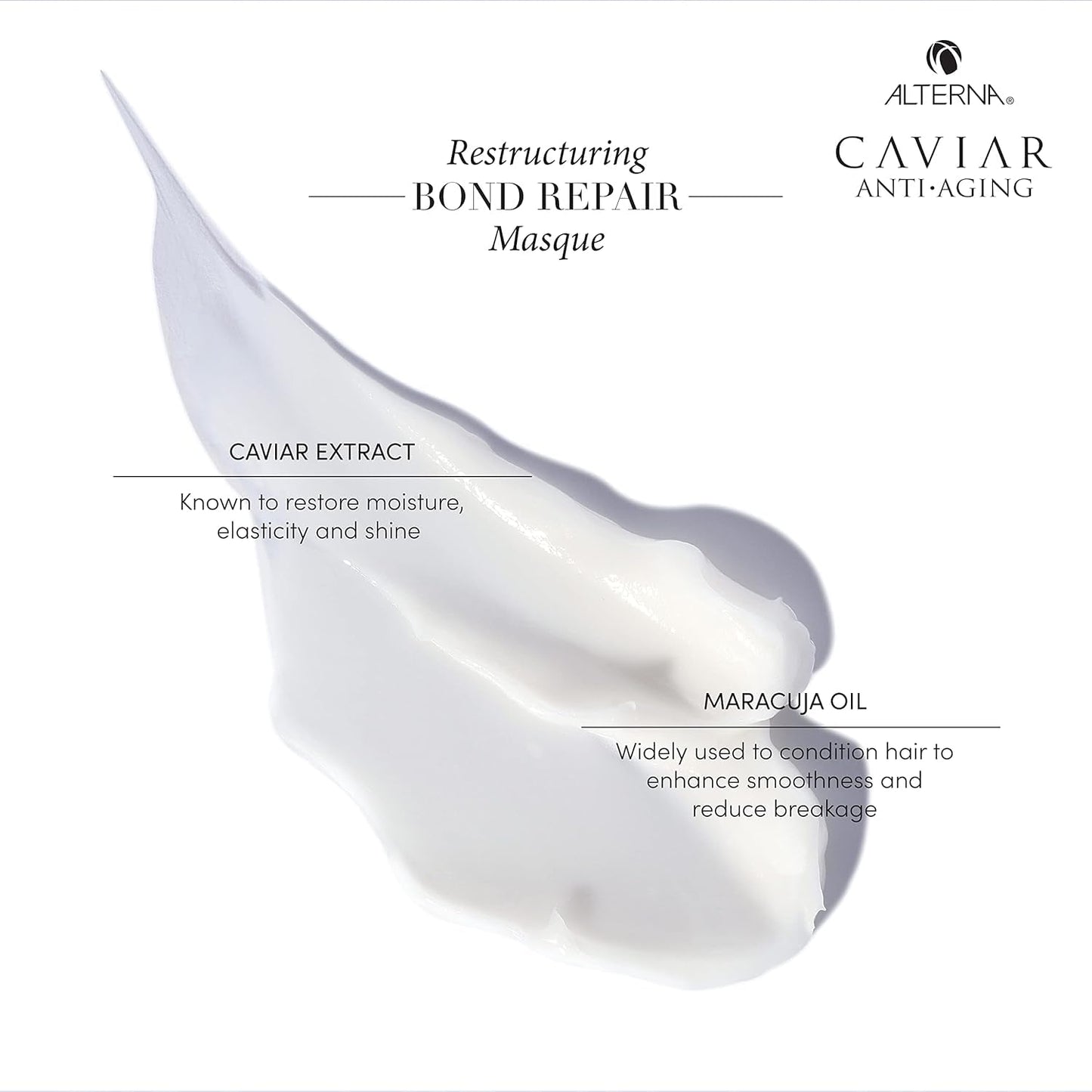 White Smoke Alterna Caviar Anti-Aging Restructuring Bond Repair Masque, 5.7 Ounce | Strengthens & Protects Damaged Hair , 5.68 Fl Oz (Pack of 1)