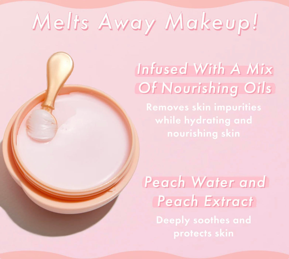 Misty Rose TONYMOLY Peach Punch Sherbet Cleansing Balm - Facial Make Up Cleanser Balm