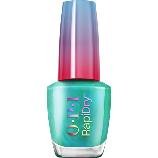 White Smoke OPI RapiDry Speed of Bright | Semi-sheer Soft Blue Shimmer Quick Dry Nail Polish | Vegan, Smudge Proof, Fast Drying, Color: Speed of Bright