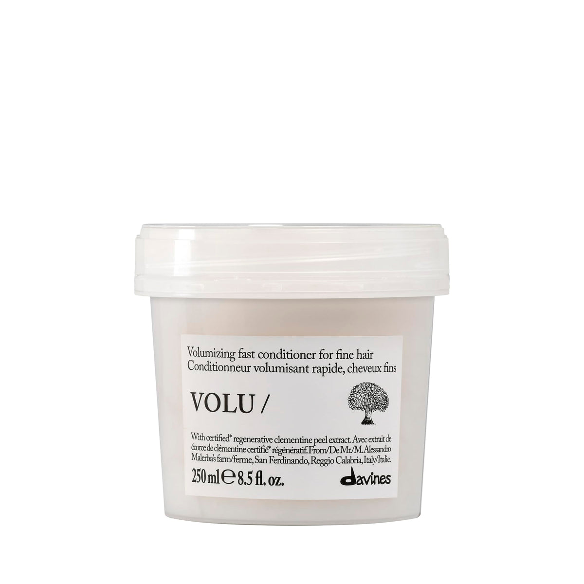 Light Gray Davines VOLU/Conditioner Detangles, Enhances Shine For Fine Hair 8.5 Fl Oz