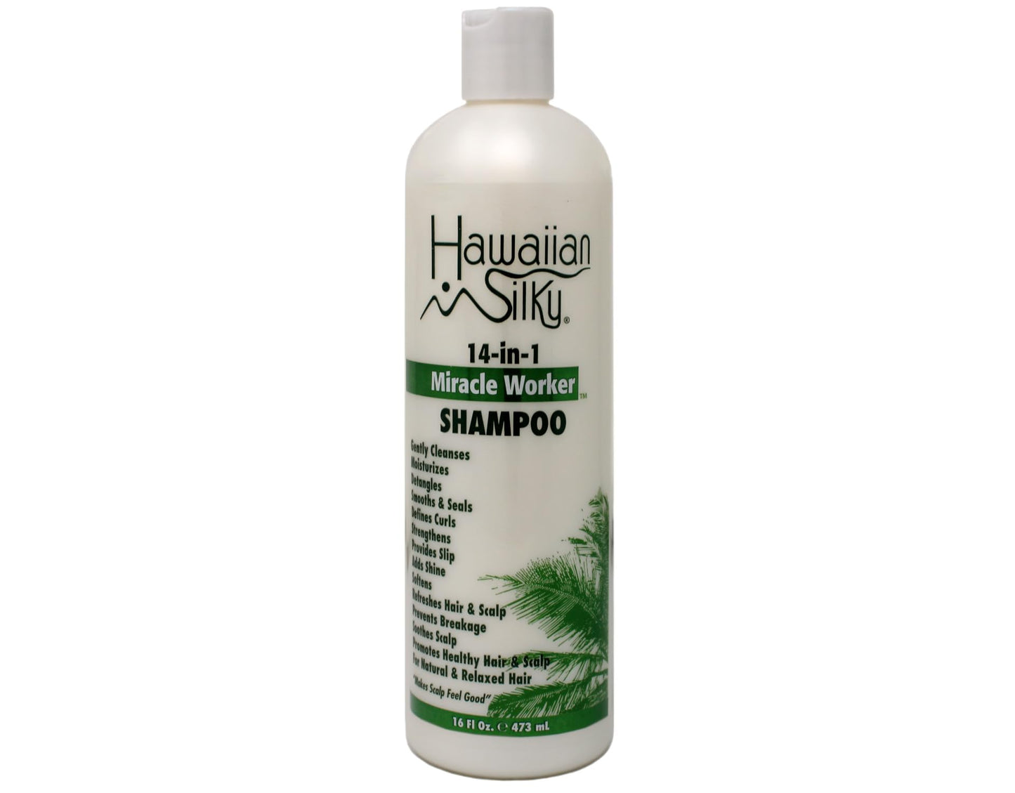 Dark Gray Hawaiian Silky Miracle Worker 14-in-1 Shampoo & Conditioner Bundle, Hydrating & Strengthening Hair Care Set, 16 fl oz Each