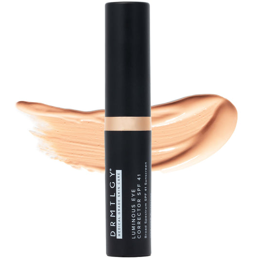 White Smoke DRMTLGY Luminous Eye Corrector SPF 41 – Medium – Under Eye Color Corrector for Dark Circles – Hydrating Anti-Aging Tinted Eye Cream, Mineral Broad Spectrum Sun Protection, 0.25 fl oz / 7 mL