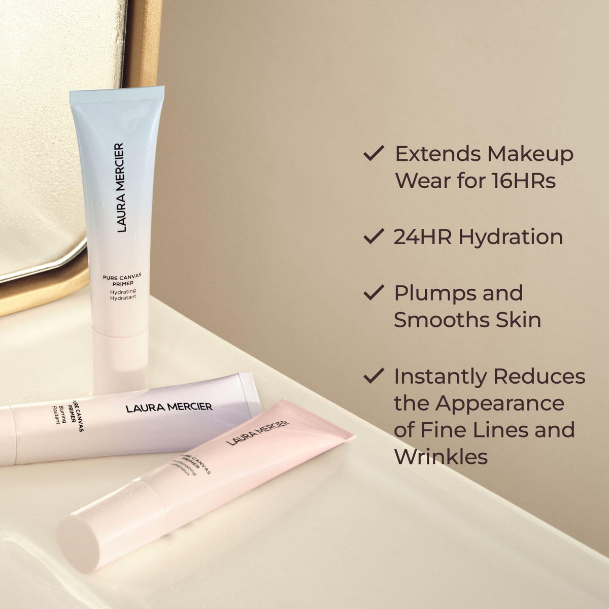 Gray Laura Mercier Pure Canvas Primer, Hydrating, 1 oz