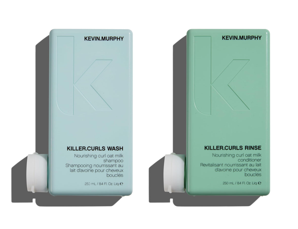 White Smoke KEVIN MURPHY Killer Curls Wash Nourishing Curl Oat Milk Shampoo And Rinse Nourishing Curl Oat Milk Conditioner 8.4 Fl Oz