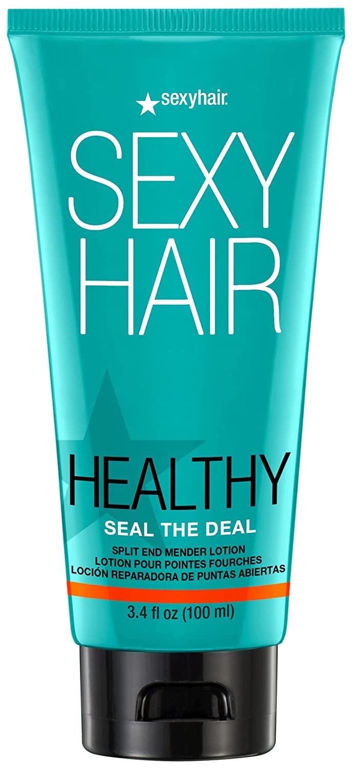 White Smoke SexyHair Healthy Seal the Deal Split End Mender Lotion, 3.4 Oz, Mends Split Ends, All Hair Types