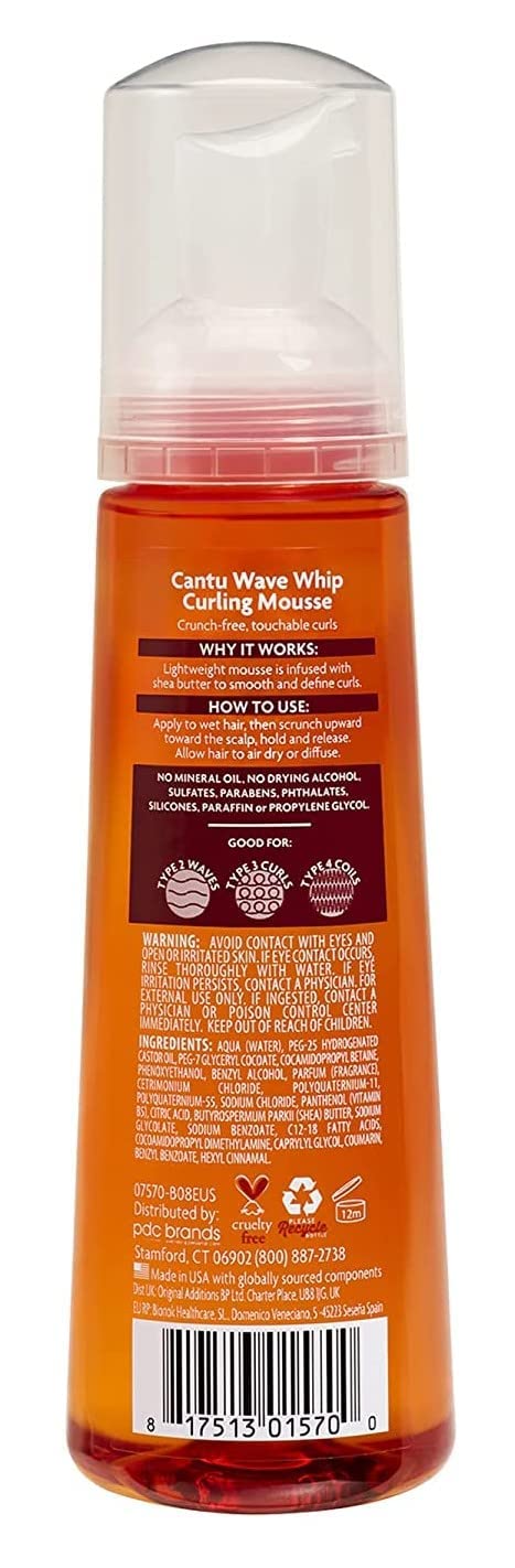 White Smoke Cantu Shea Butter Wave Whip Curling Mousse 8.4 Ounce (Pack of 6)
