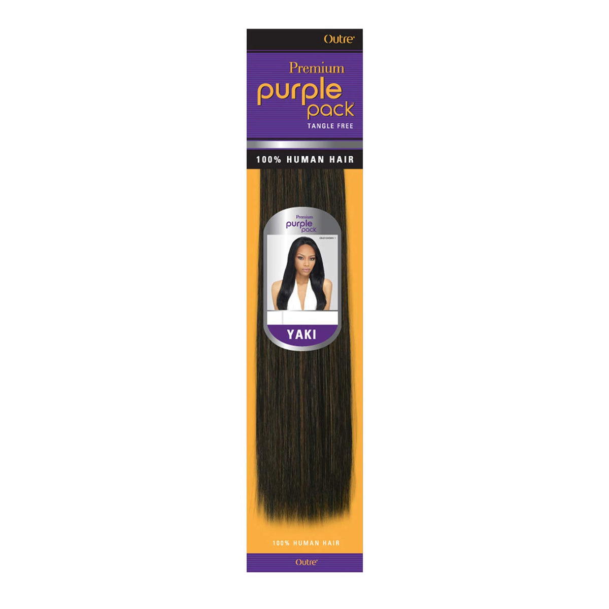 Black 2-PACK DEALS ! Outre Human Hair Weave Premium Purple Pack Yaki, 1, Size 10.0