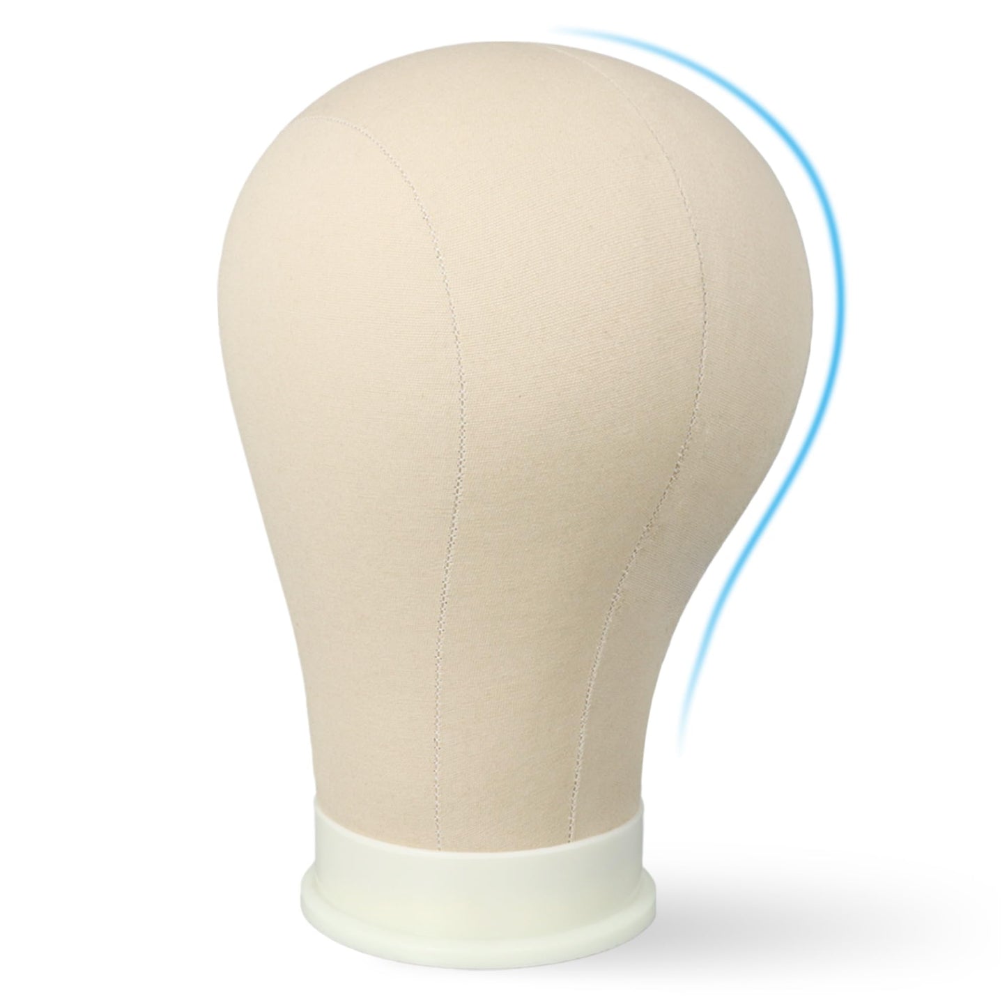 White Smoke 22 Inch Wig Head for Wig, Canvas Mannequin Head with Mount Hole, Manikin Head for Wig Making, Styling and Display, Head Contour More Realistic