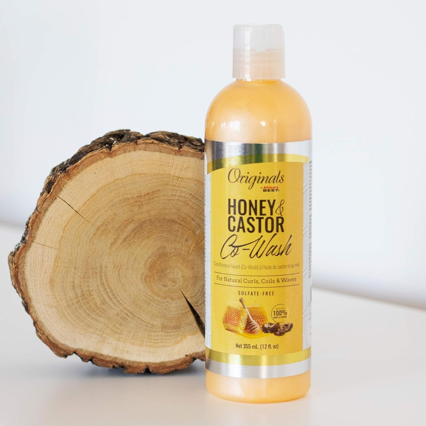Lavender Africa's Best Originals by and Castor Hair Co-Wash for Natural Curls, Coils and Waves, Sulfate-Free, Honey 12 Fl Oz