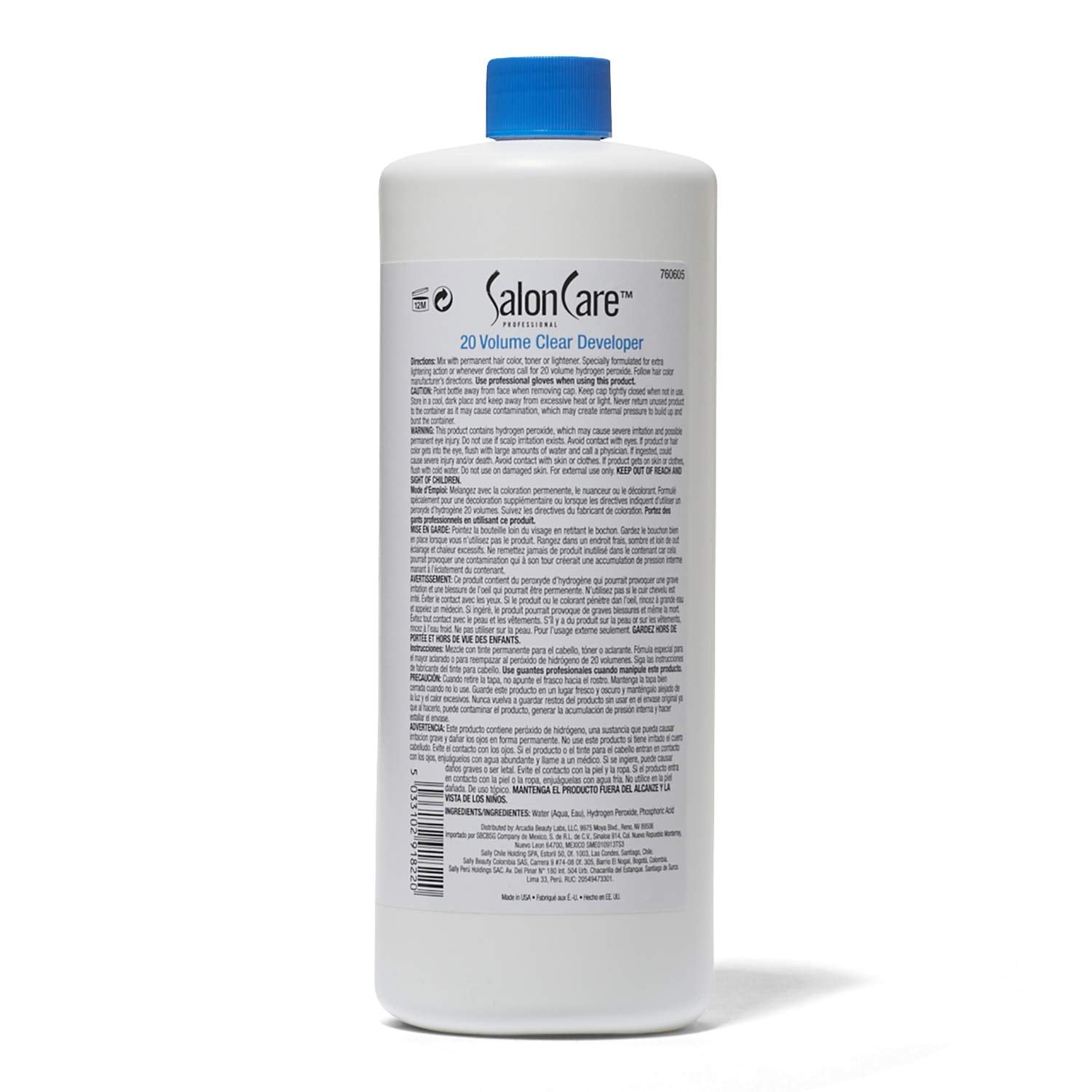 White Smoke Salon Care 20 Volume Clear Developer, Superior Gray Coverage, Stabilized Formula for Consistent, Predictable Results, 32 Ounce