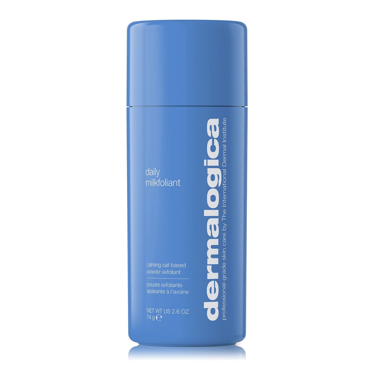 Steel Blue Dermalogica Daily Milkfoliant, Face Exfoliator, Powder Scrub Exfoliant with AHA and BHA - Calming, Polishing and Hydrating Skin, Oat-Based, Vegan Product, 2.6 fl oz