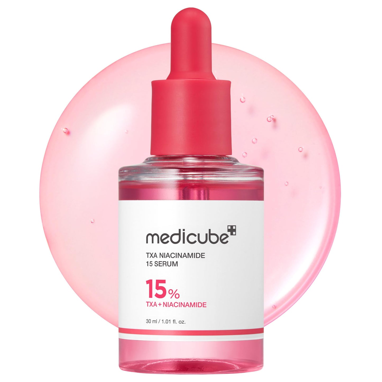 White Smoke medicube TXA+Niacinamide 15% Glow Facial Serum for After Spot Care | All-in-One Daily Korean Skincare | Uneven Skin Tone, Texture, and Hydration Care | High-Potency Tranexamic Acid 5% | 1.01 fl.oz