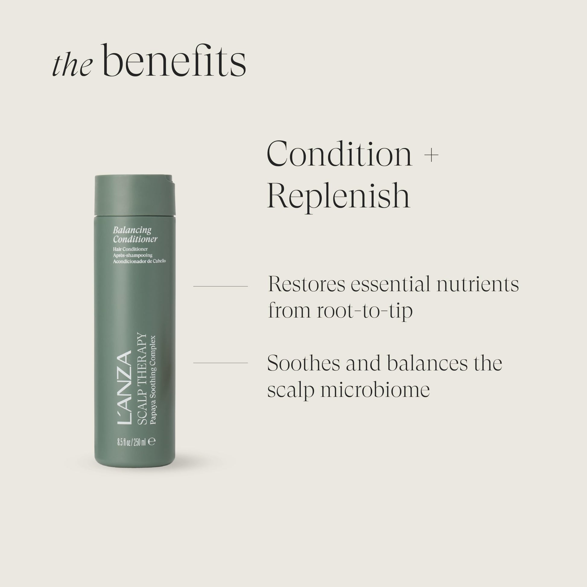 Lavender L'ANZA Scalp Therapy Balancing Conditioner For Oily Hair & Sensitive Scalps, Soothes Dryness, Moisturizing, Removes Buildup, Anti-Flake Treatment for Hair Growth, Color Safe Sulfate Free (10.1 Fl Oz)