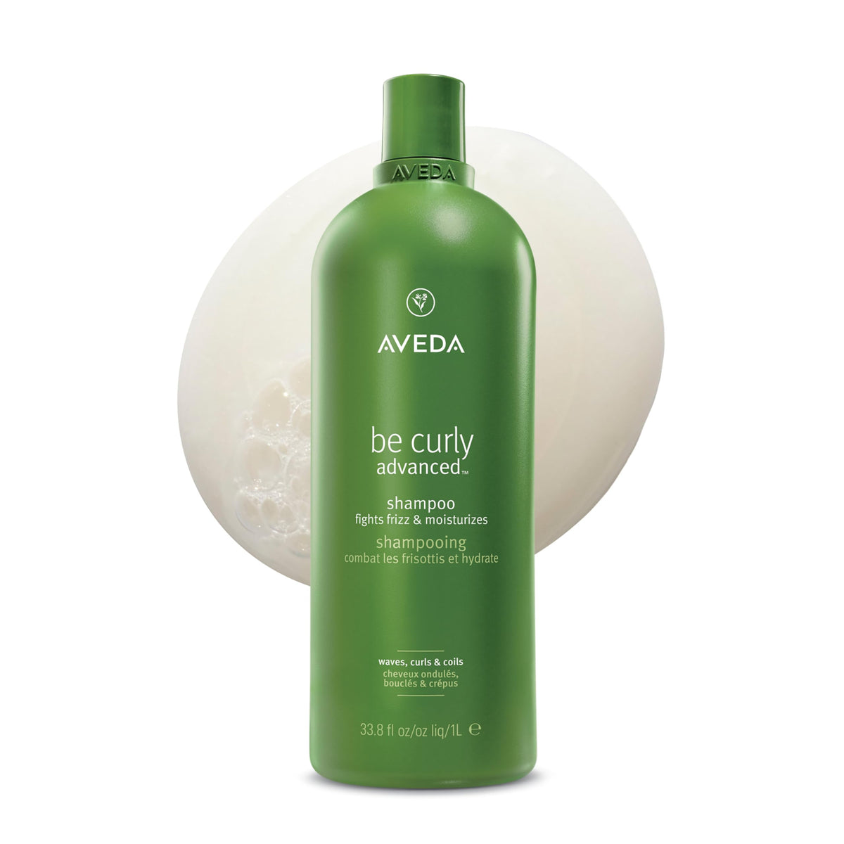 White Smoke AVEDA Be Curly Advanced Shampoo | Moisturizing Shampoo for Curly, Coily, Wavy Hair | Gently Cleanses, Removes Build Up | Fights Frizz | Sulfate Free, Silicone Free | 94% Naturally Derived*, 8.5 Fl Oz