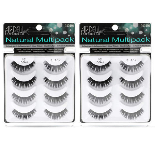 White Smoke Ardell Natural Lashes Multipack, Demi Wispies #101 - Black, Lightweight, Natural Looking False Eyelashes, 2 Pack