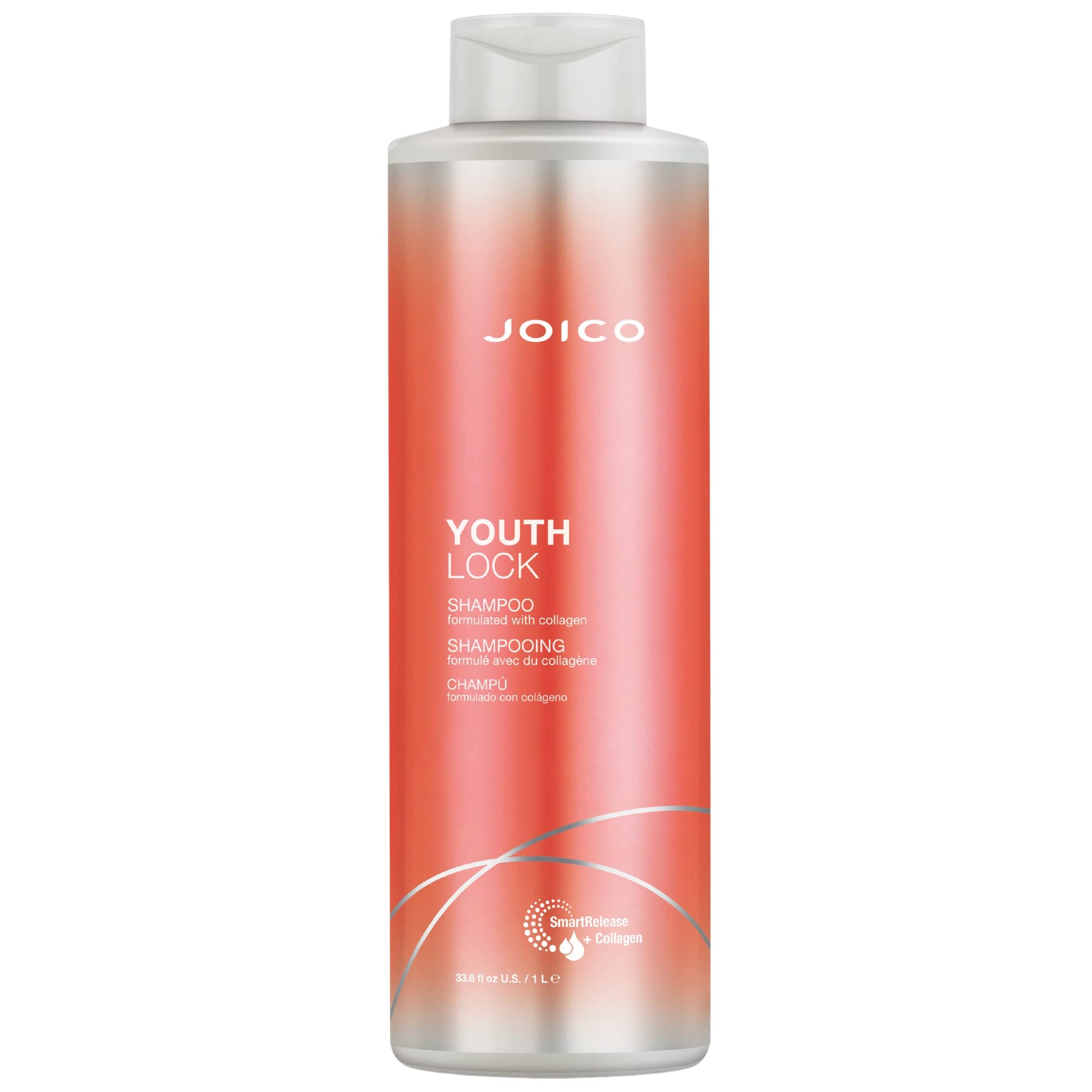 Tomato Joico YouthLock Shampoo Formulated With Collagen | Youthful Body & Bounce | Reduce Breakage & Frizz | Soften & Detangle Hair | Boost Shine | Sulfate Free | With Arginine | 33.8 Fl Oz