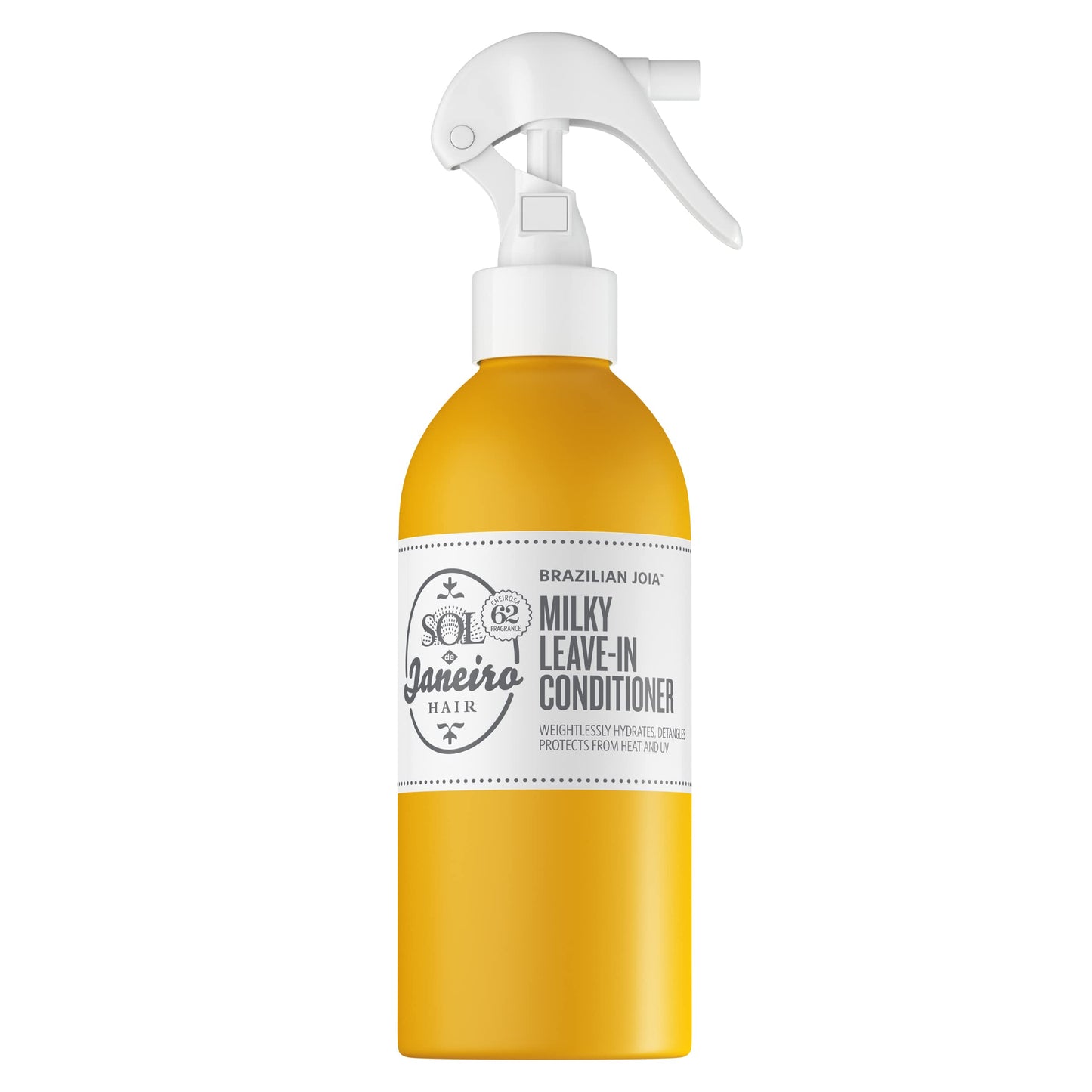 White Smoke Sol de Janeiro Brazilian Milky Leave-In Conditioner | Fights Frizz | Detangles | Heat Protection Spray For Hair