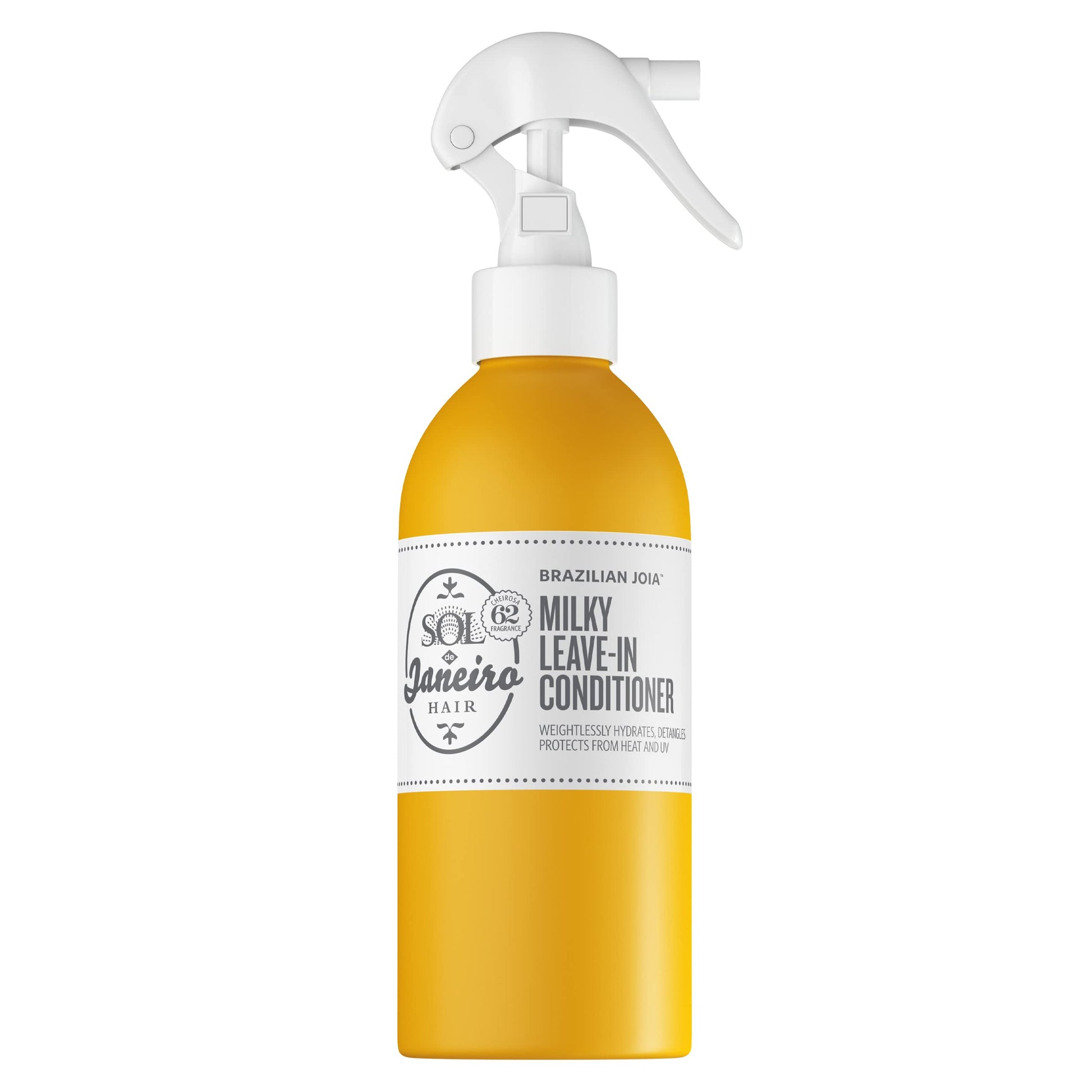 White Smoke Sol de Janeiro Brazilian Milky Leave-In Conditioner | Fights Frizz | Detangles | Heat Protection Spray For Hair