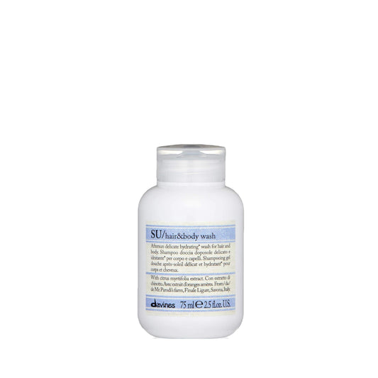 White Smoke Davines SU Hair & Body Wash, 2.5 fl.oz