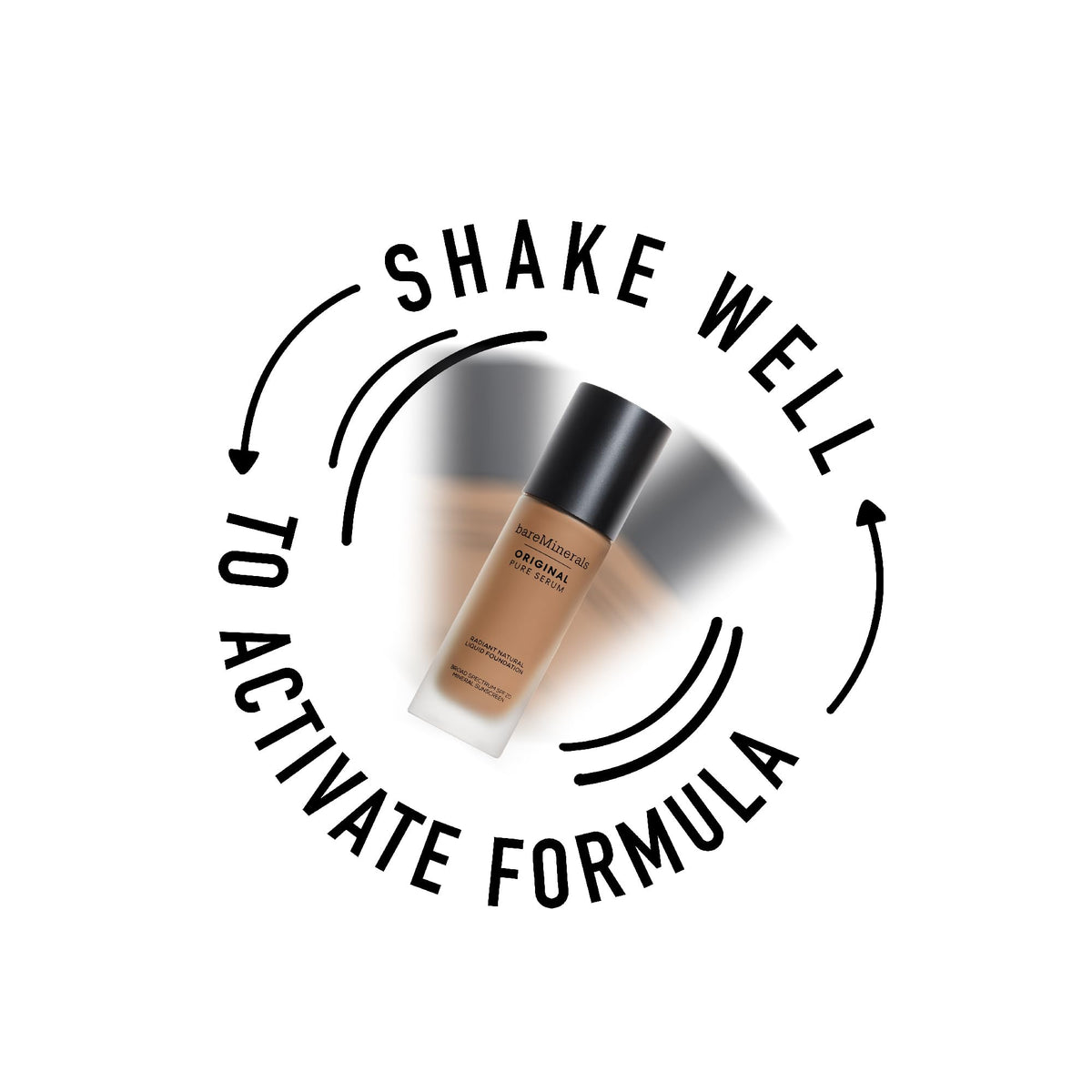 White Smoke bareMinerals Original Pure Serum Liquid Foundation, Deep Cool 5, 1 oz