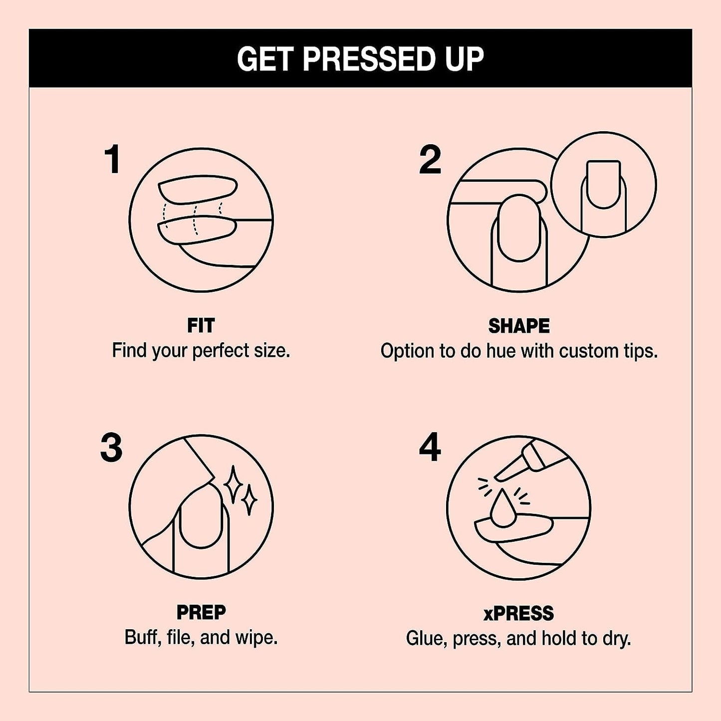 Misty Rose Bundle of OPI xPress/On Press On Nails, With Nail Glue, Long Neutral Coffin Shape Nails, Bubble Bath + OPI Nail Envy, Nail Strengthening Treatment, Stronger Nails in 1 Week, Vegan Formula, 0.5 fl oz