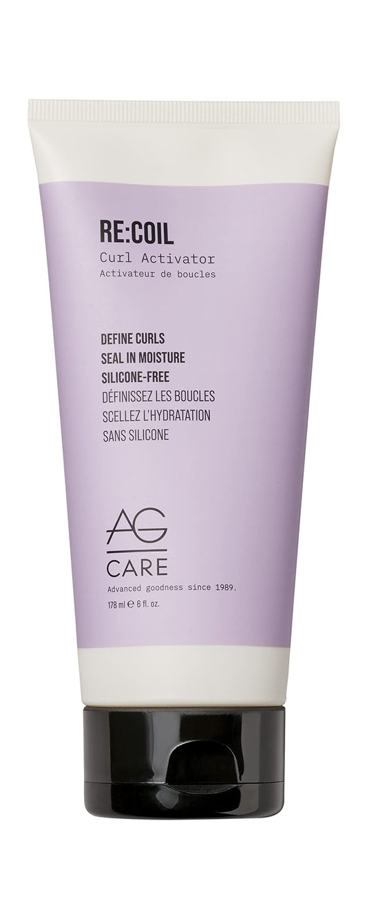 White Smoke AG Care Re:Coil Curl Activator Curl Cream with Keratin Amino Acids - Ultra-Nourishing Curly Hair Cream for Defined, Healthy Curls, 6 Fl Oz