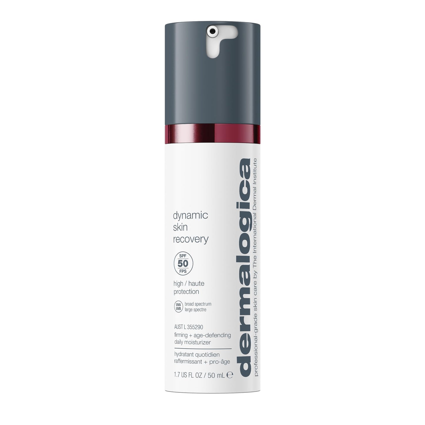 Lavender Dermalogica Dynamic Skin Recovery SPF50, Anti-Aging Face Sunscreen Moisturizer, Medium-Weight Non-Greasy Broad Spectrum, 1.7 Fl Oz