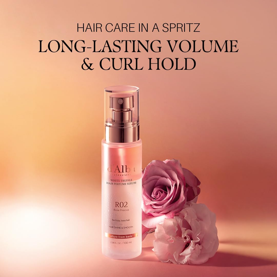 Dark Salmon Holiday Hair Care Gift Set (Hair Oil 2.54 fl oz. & Perfume 1.69 fl oz.), Repairing Hair Oil Serum & Hair Perfume Duo, Silky & Glossy Finish, Rose & Freesia Scent