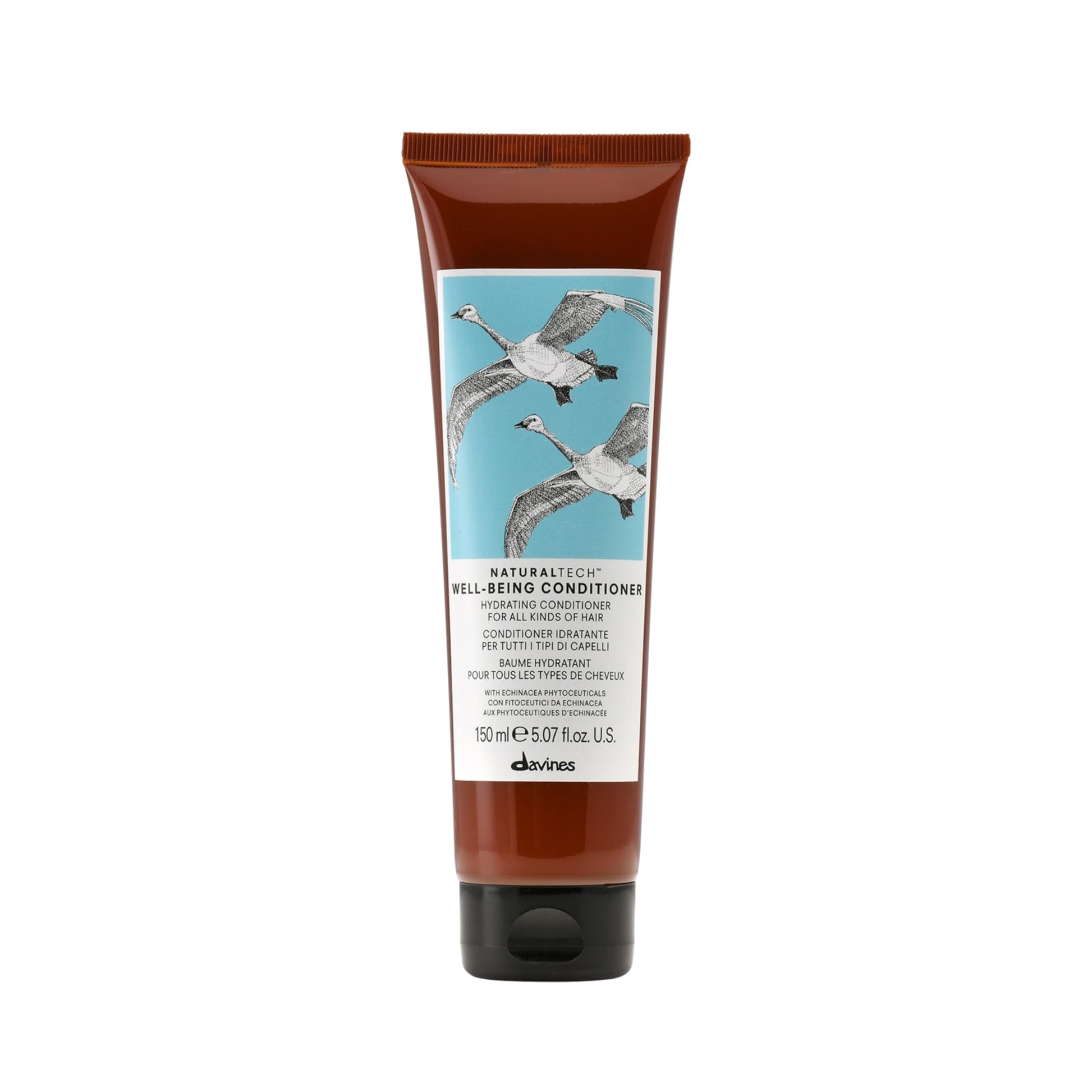 White Smoke Davines Naturaltech Wellbeing Conditioner, Gentle Cleansing & Hydrating for All Hair Types - With Echinacea Phytoceuticals - Softens & Hydrates Hair, 5.07 Fl Oz