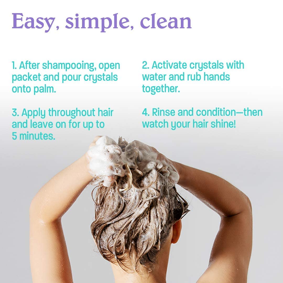 White Smoke Malibu C Hard Water Wellness Hair Remedy - Removes Hard Water Deposits & Impurities + Restores Volume and Radiant Shine with Vitamin C Complex (1 Packet)