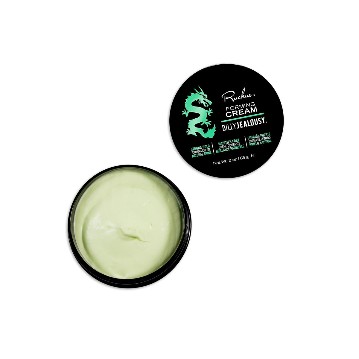 White Smoke Billy Jealousy Ruckus Hair Forming Cream for Men with Strong Hold and High Shine, Reworkable, Natural Looking, Water Soluble Styling Product