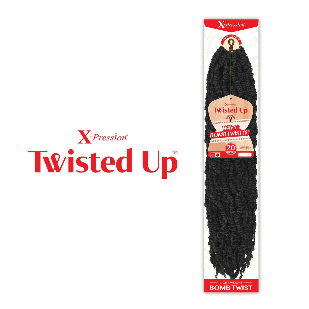 White Smoke MULTI PACK DEALS! Outre Crochet Braids X-Pression Twisted Up Wavy Bomb Twist 18" (1-PACK, 1B)