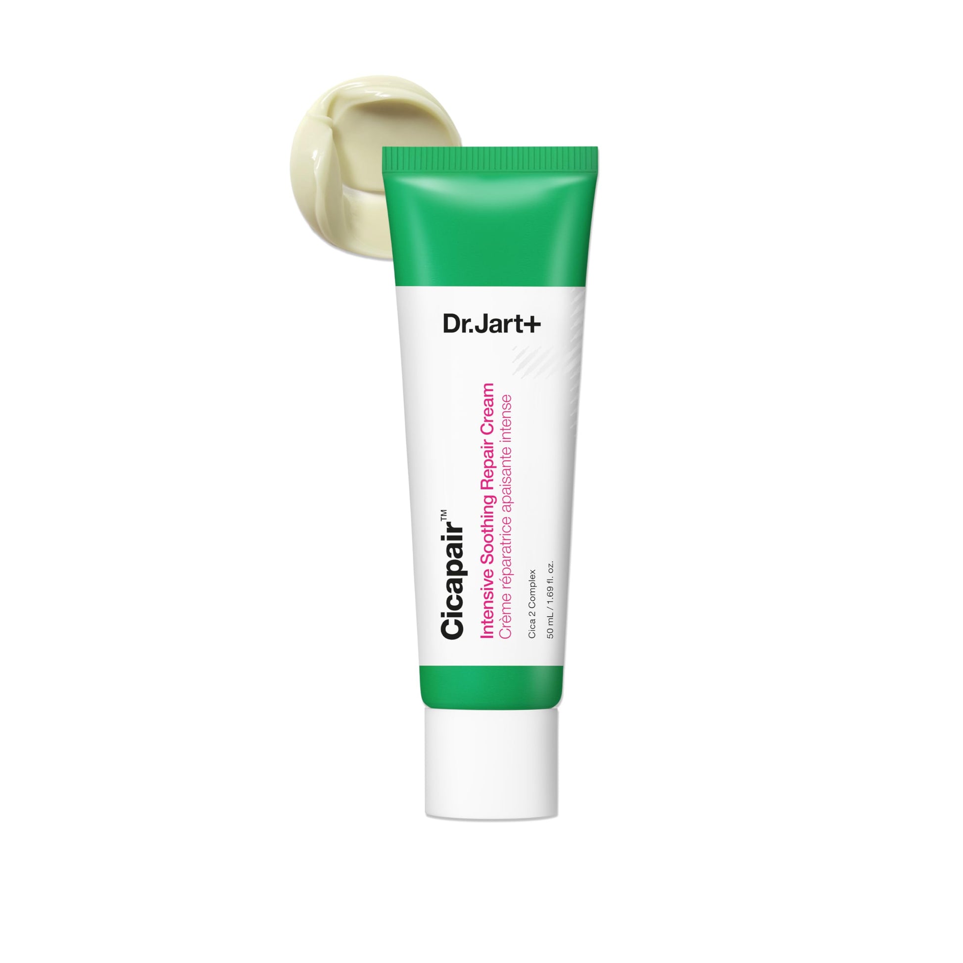 White Smoke Dr.Jart+ Cicapair Sensitive Skin Korean Face Moisturizer for Redness and Barrier Repair with Centella Asiatica | Korean Skin Care | Travel Size, 0.51 Fl Oz