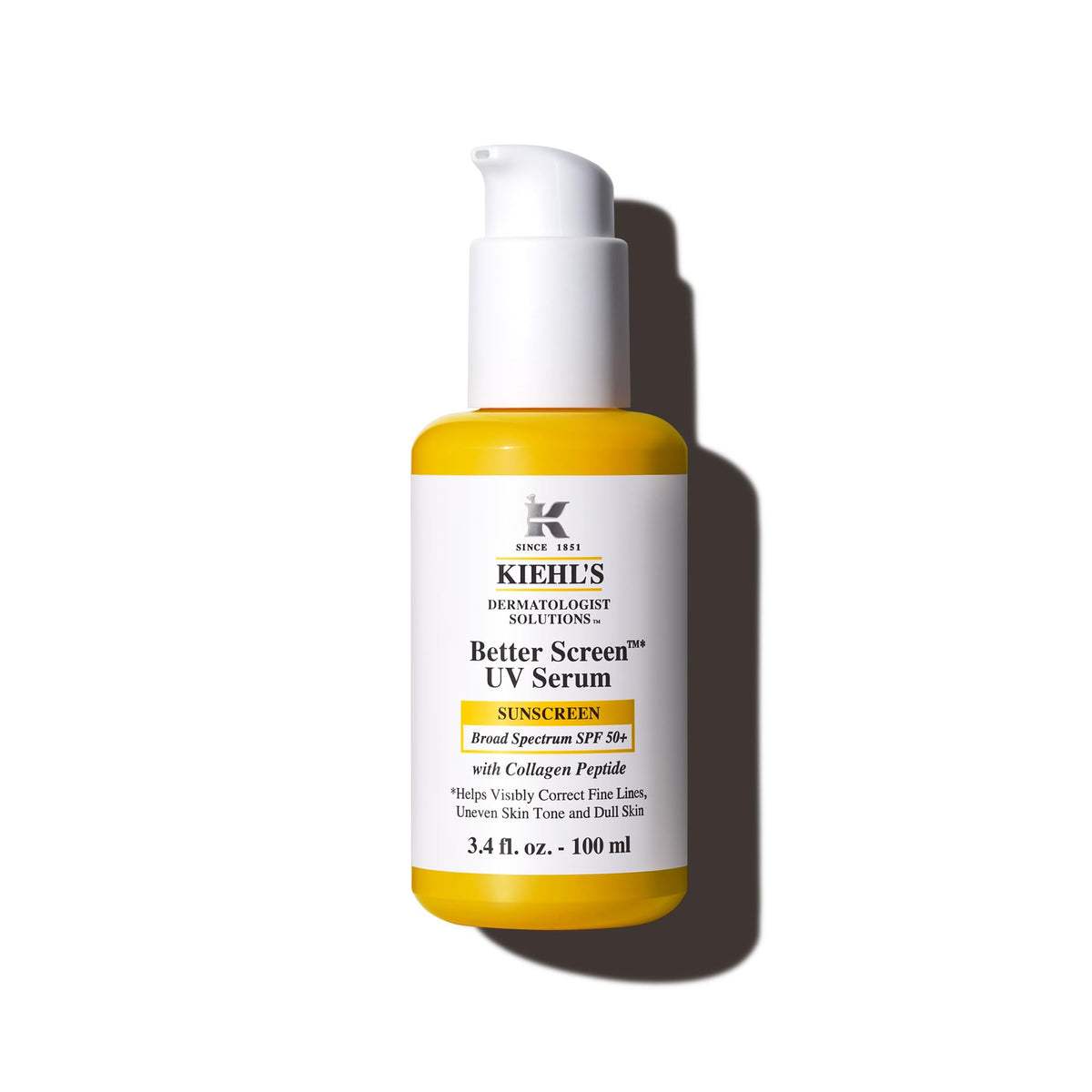White Smoke Kiehl's - Better Screen UV Serum SPF 50+ - Anti-Aging - 0.5 fl oz
