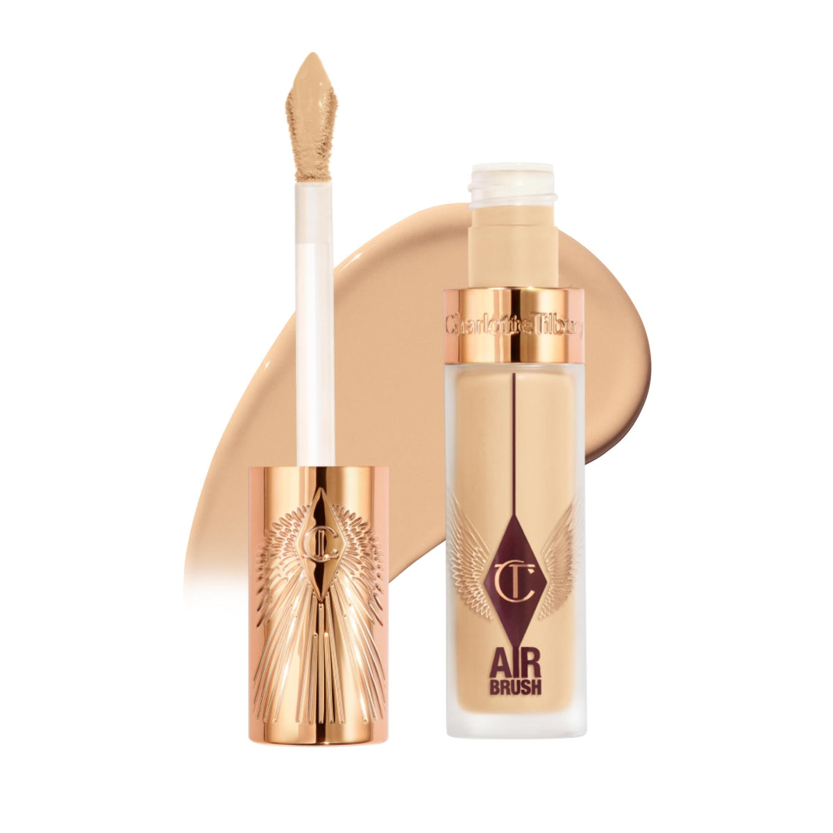 White Smoke Charlotte Tilbury AIRbrush Flawless Blur Concealer - Longwear Concealer for Dark Circles, Blemishes, Redness & More - Hydrating, Crease-Proof & Full Coverage with a Natural Matte Finish