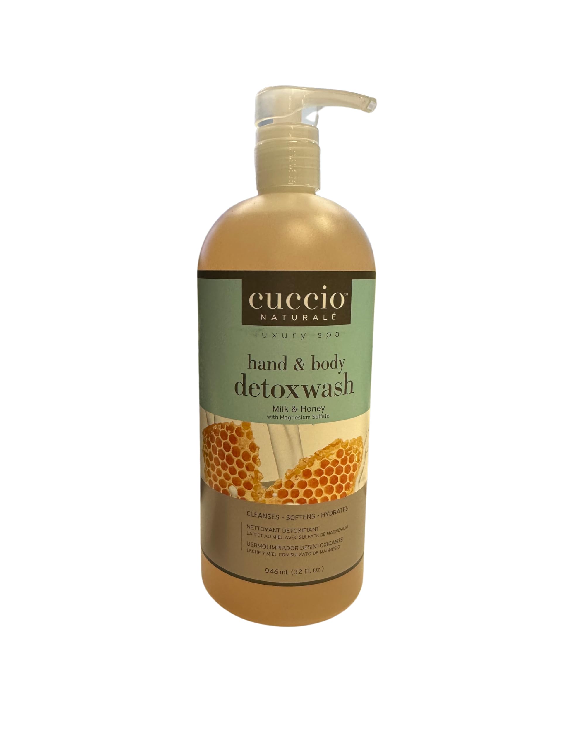 White Smoke Cuccio Naturale Daily Hand & Body Detoxwash - Soothes And Softens Gentle Exfoliation Process - Smooth And Radiant Results - Milk and Honey - 32 Oz Scrub