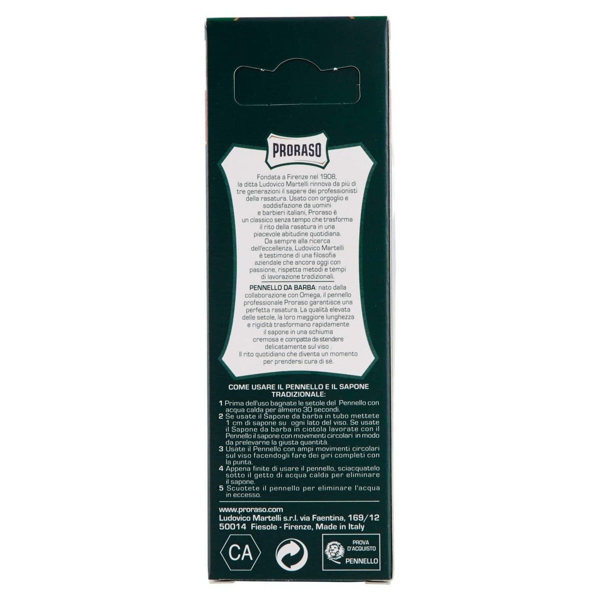 Gray Proraso Professional Shaving Brush - Natural Boar Bristles - Premium Wet Shave Brush