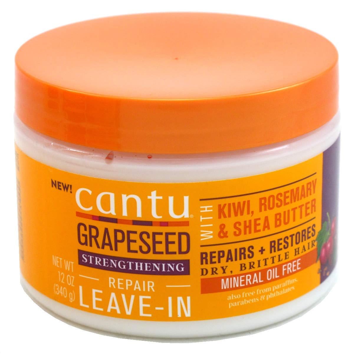 Light Salmon Cantu Grapeseed Leave in Conditioning Cream, 12 oz