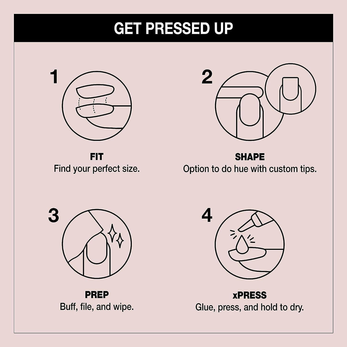 Light Gray Bundle of OPI xPress/ON Press On Nails, With Nail Glue, French Tip Nail Art, Short, French Press + OPI Repair Mode Bond Building Nail Serum, Clear, 0.3 fl oz