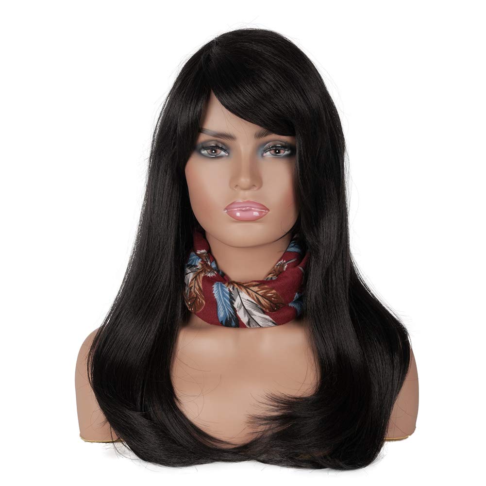 White Smoke Realistic Female Mannequin Head with Shoulder Display Manikin Head Bust for Wigs,Makeup,Beauty Accessories Displaying