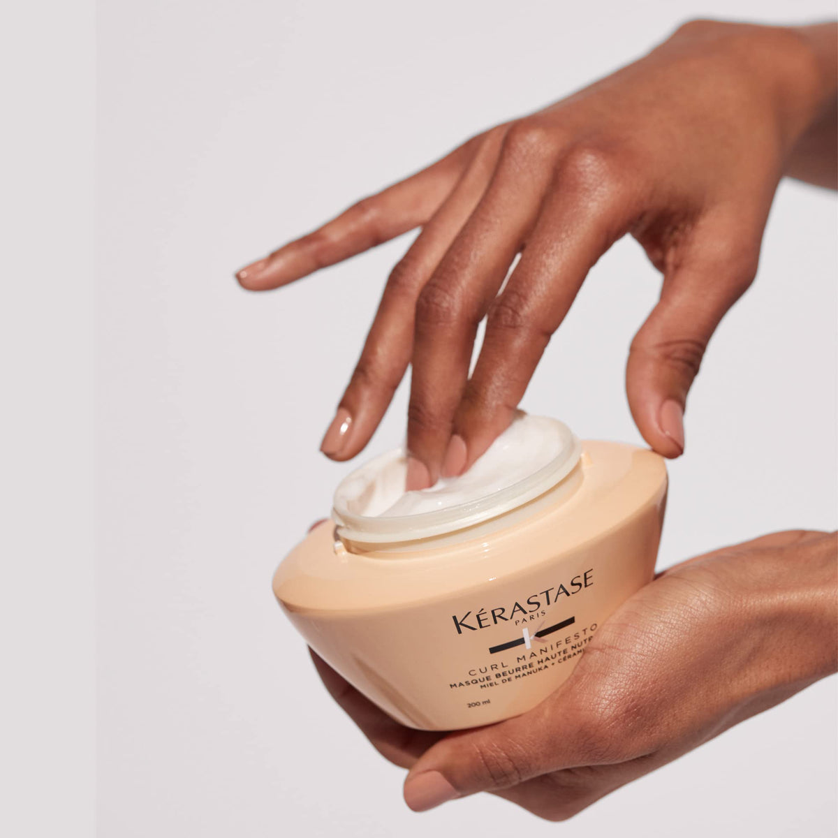 Light Gray Kerastase Curl Manifesto Beurre Haute Nutrition Strenghening Hair Mask For All Wavy, Curly and Coily Hair - Prevents Breakages, Softens and Adds Shine, 6.8 Fl Oz