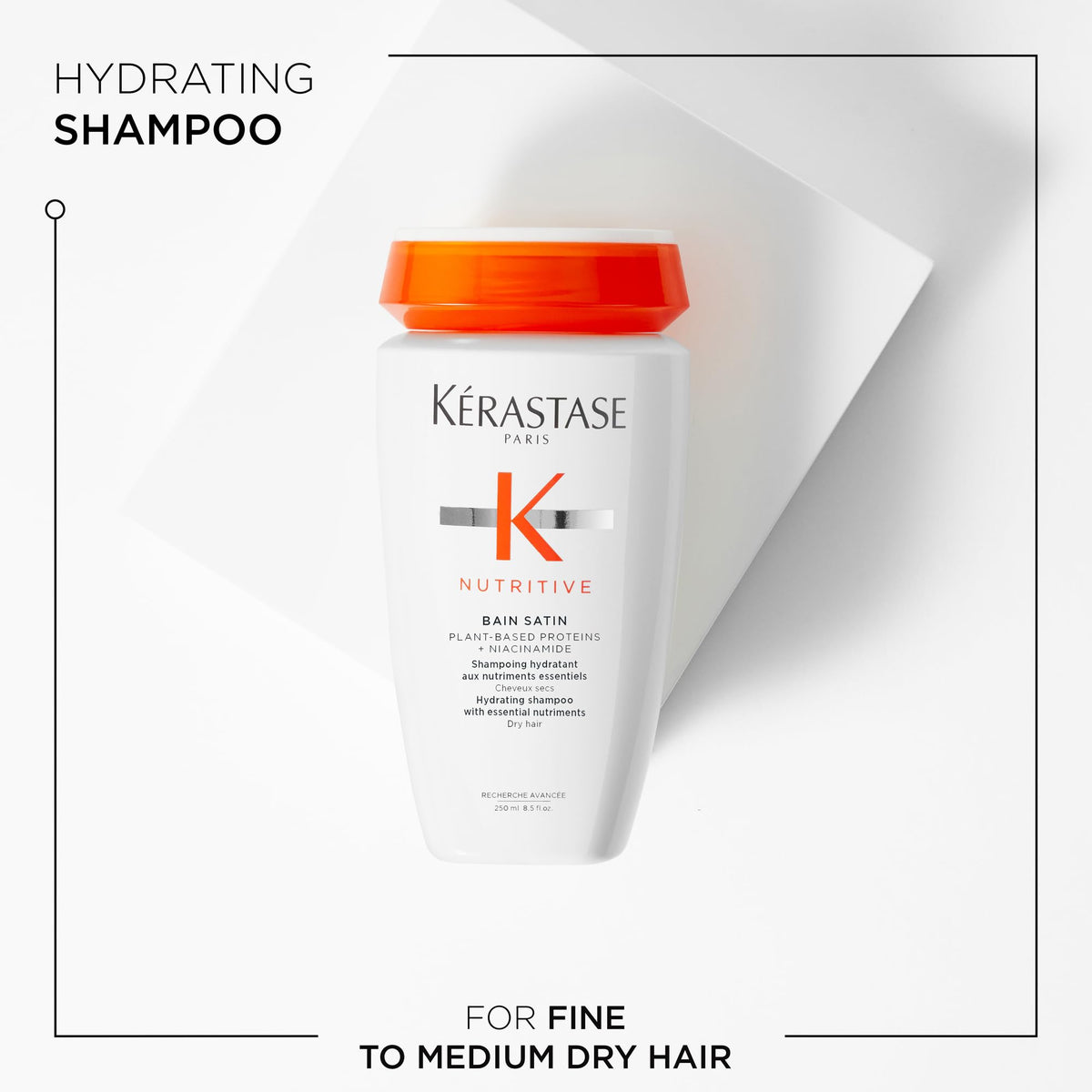 White Smoke Kérastase Nutritive Bain Satin Shampoo – For Fine to Medium Dry Hair