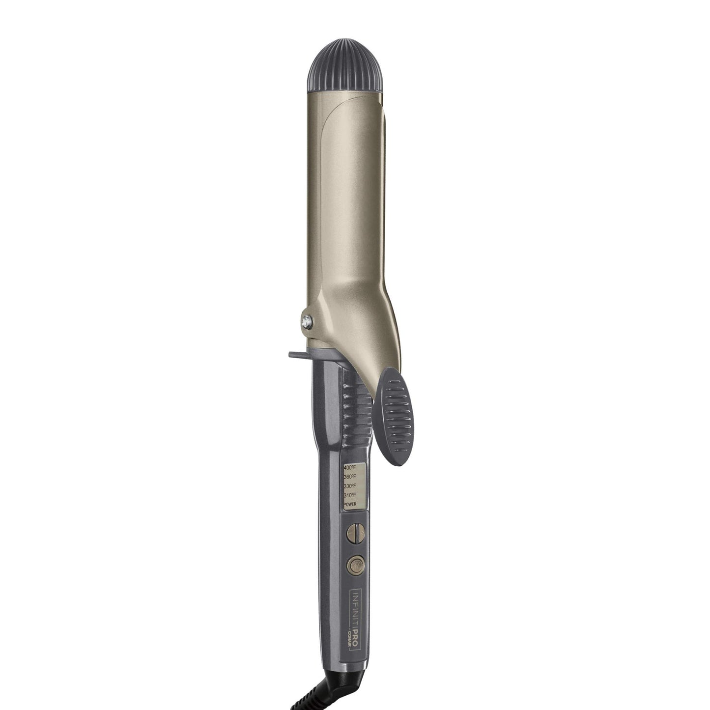 White Smoke Conair INFINITIPRO Tourmaline 1 1/2-Inch Ceramic Curling Iron, 1 ½ inch barrel produces soft waves – for use on medium and long hair