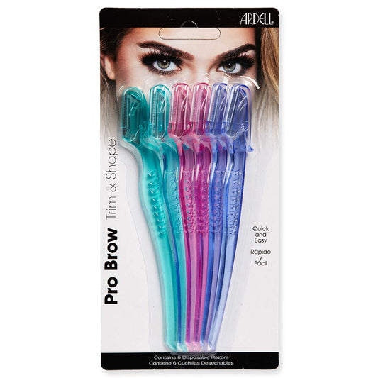 Lavender Ardell Pro Brow for Trim & Shape – Eyebrow Razor, Trimmer, and Shaper with Cover, Face Razor for Women, Dermaplane Razor, 1 Pack