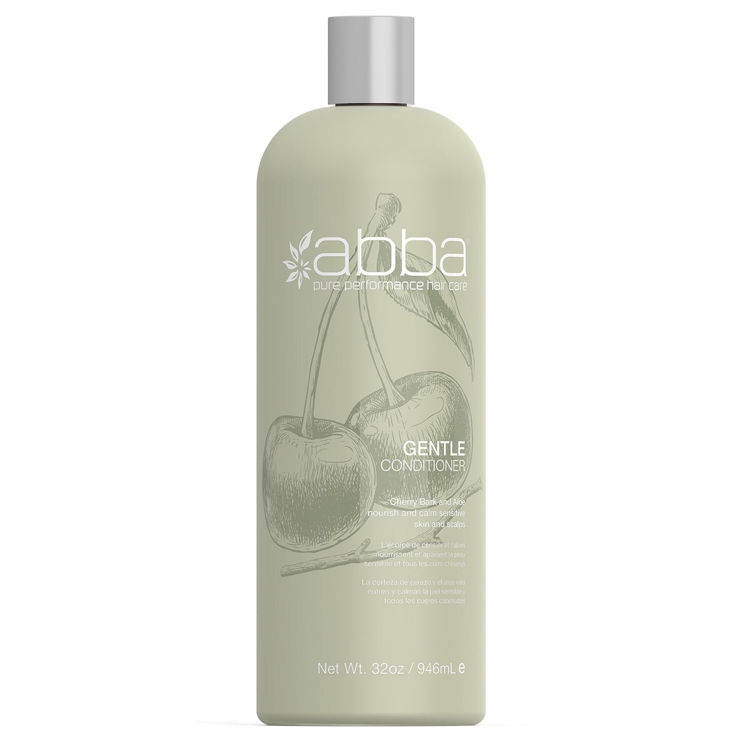 Gray ABBA - Pure Gentle Condtioner - Cherry Bark & Aloe, 32 fl oz
