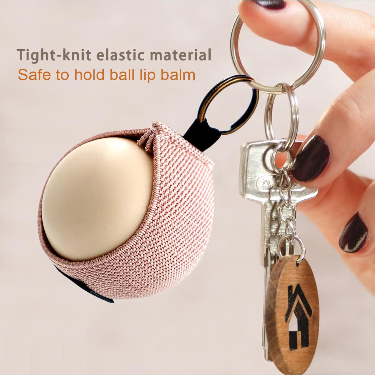 Light Gray WK IEASON Lip Balm Holder Keychain for LANEIGE, Summer Fridays, Small Christmas Gifts Stocking Stuffers for Teen Girls, Lip Gloss Holder Compatible With Chapstick, Burt's Bees Elastic Lipstick Holder