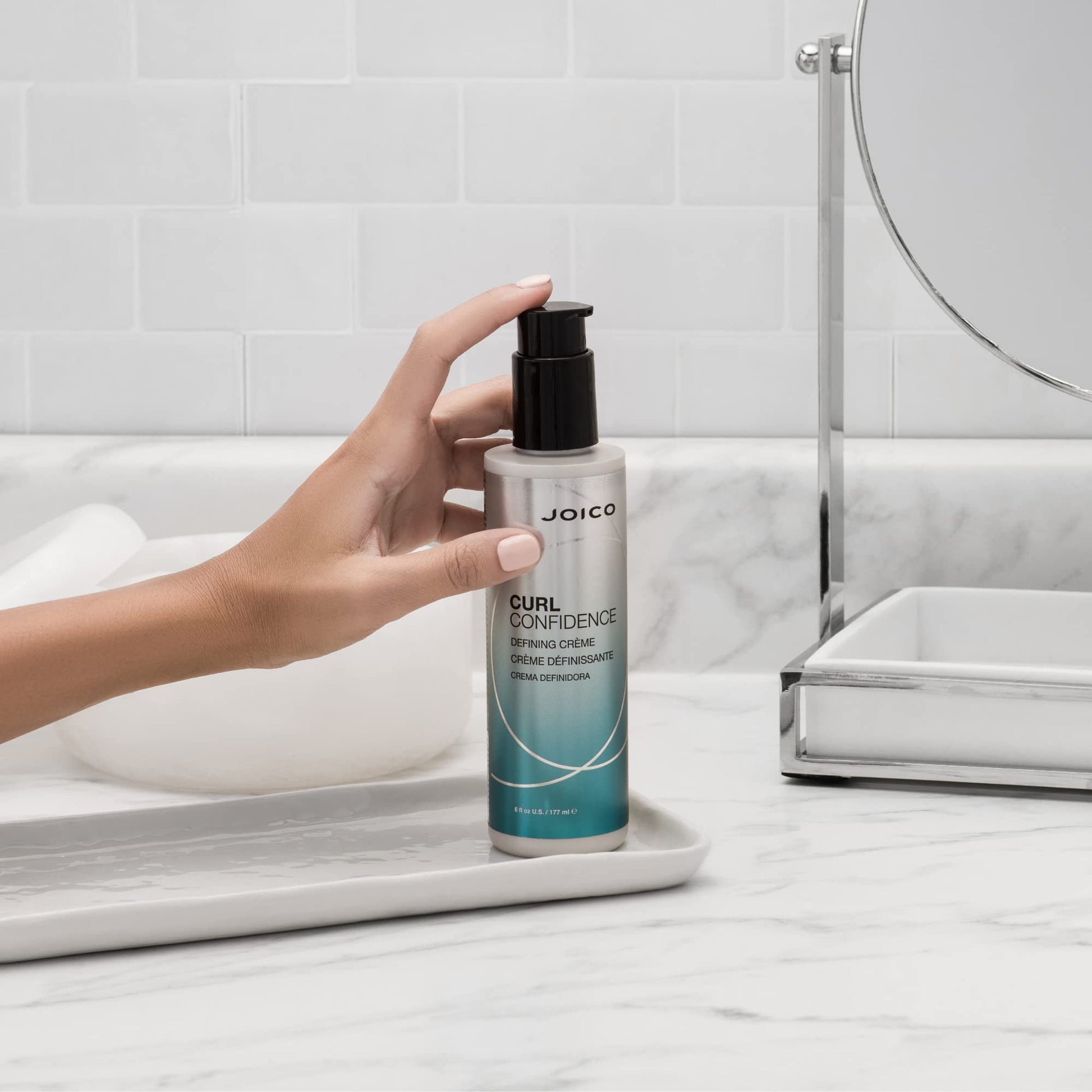 Light Gray Joico Curl Confidence Defining Crème | For Curly Hair | Reduce Frizz | Define Textures | Boost Shine & Brilliance | Gluten & Paraben Free