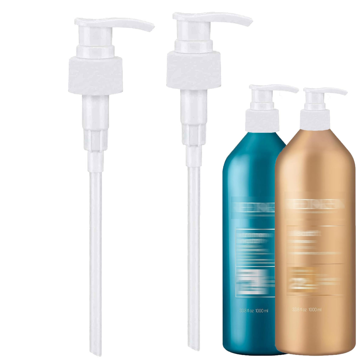 White Smoke 2 Packs Liter Pump Compatible with Redken Shampoo and Conditioner 1 L/33.8 Fl Oz Bottles, Dispensing Liter Pump for Redken 33.8 oz Bottles Replacement Pumps