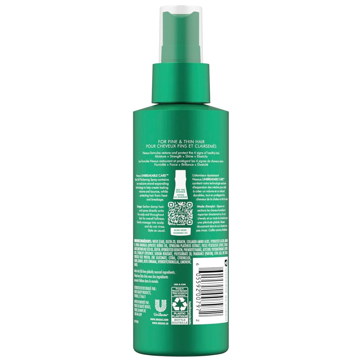 White Smoke Nexxus Root Lift Thickening Spray Unbreakable Care with ProteinFusion Blend of Biotin, Keratin & Collagen Amino Acids, 6 oz (Pack of 2)
